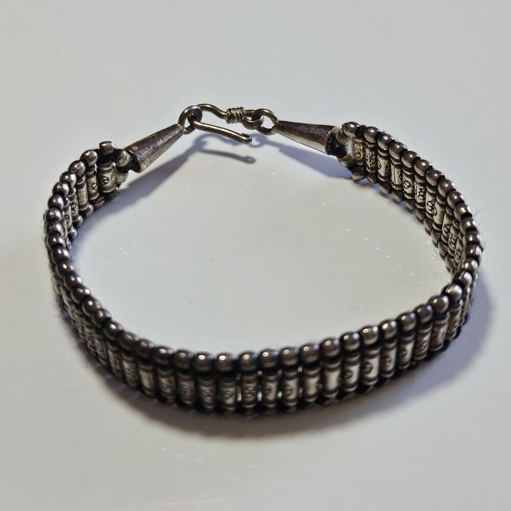 Sterling Silver Handwoven Bracelet 6.5" - Picture 2 of 15